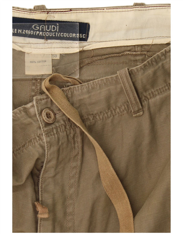 Gaudi Herre Cargo Shorts IT 50 Large W38 Khaki Cotton
