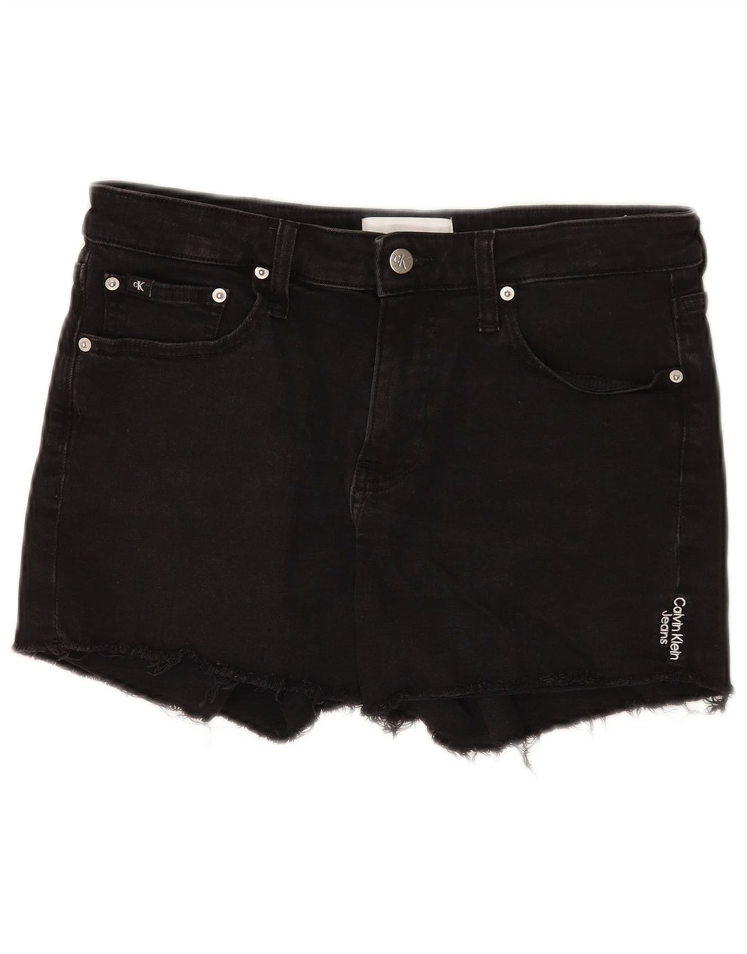 Calvin Klein denimshorts til kvinder W28 Mellem sort bomuld