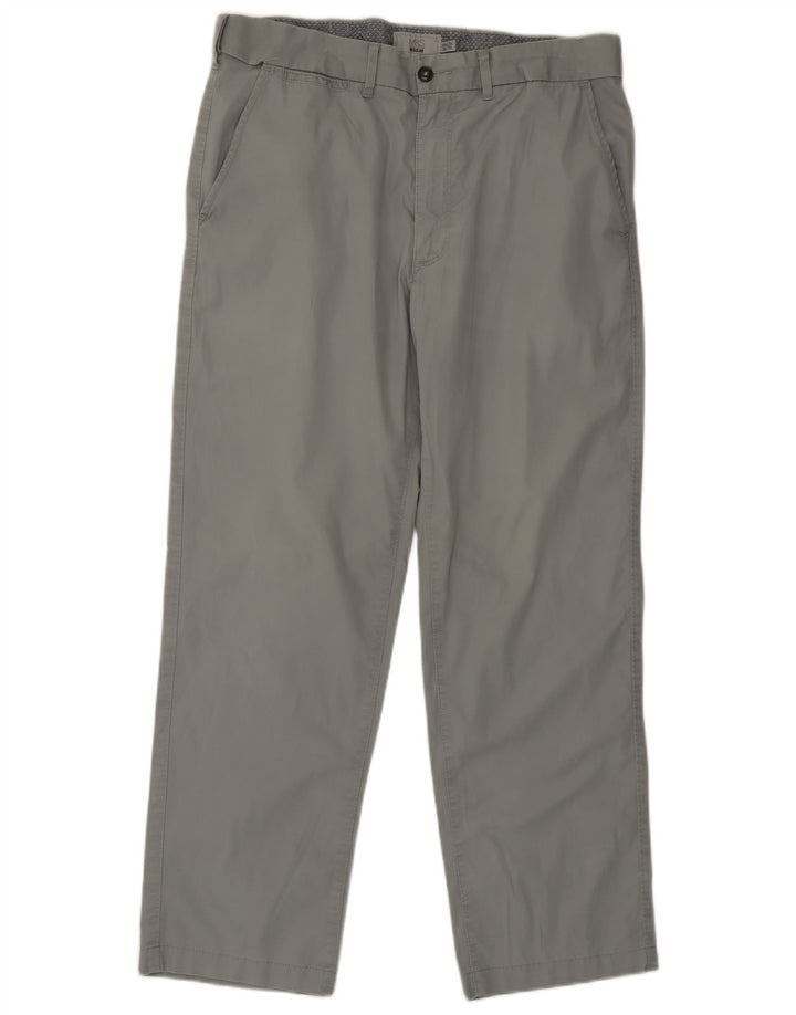 Marks & Spencer Herre Regular Chino Bukser W34 L29 Grå Bomuld