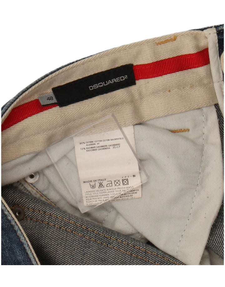 Dsquared2 Herre Straight Jeans IT 48 Medium W34 L29 Blå Bomuld