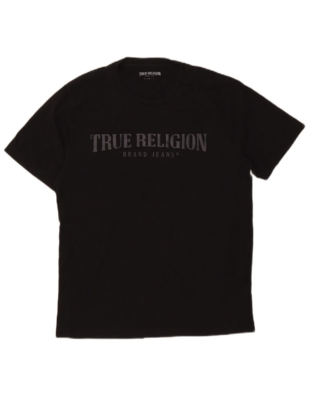True Religion Herre grafisk T-shirt Top Medium Sort Bomuld