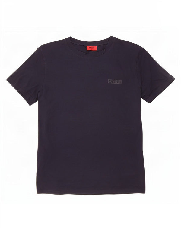 Hugo Boss Herre T-Shirt Top Medium Marineblå Bomuld