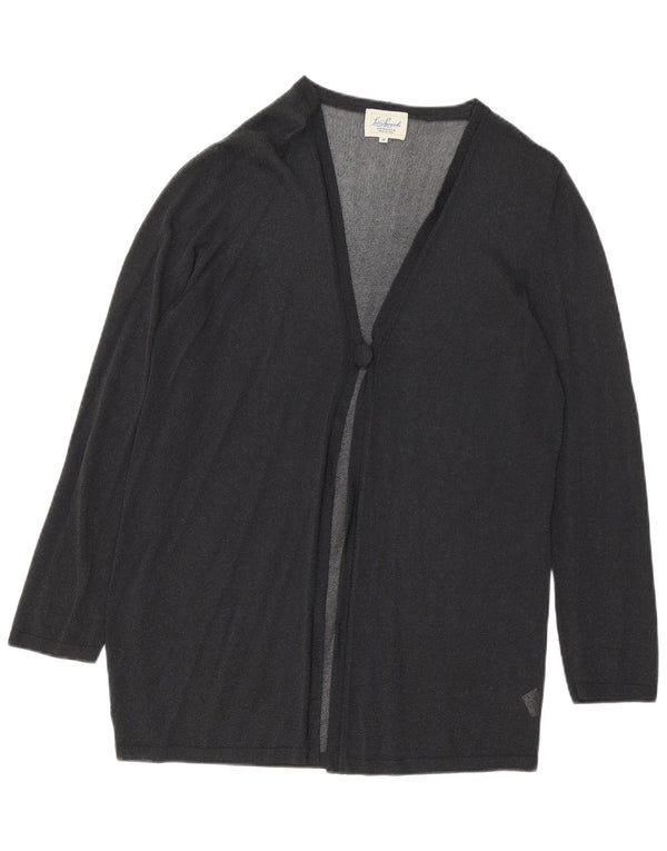 Luisa Spagnoli Womens See Through Cardigan Top UK 14 Medium Black Viscose