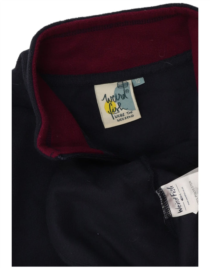 Weird Fish Dame Fleecejakke UK 12 Medium Navy Blue Polyester