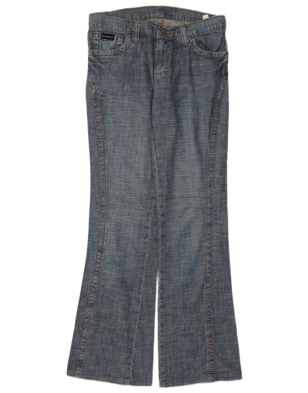 CALVIN KLEIN Dame Bootcut Jeans W27 L32 Blå Bomuld