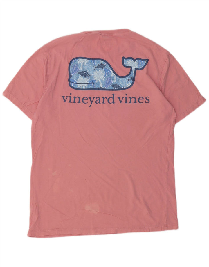 VINEYARD VINES Herre grafisk T-shirt Top Lille Pink Bomuld