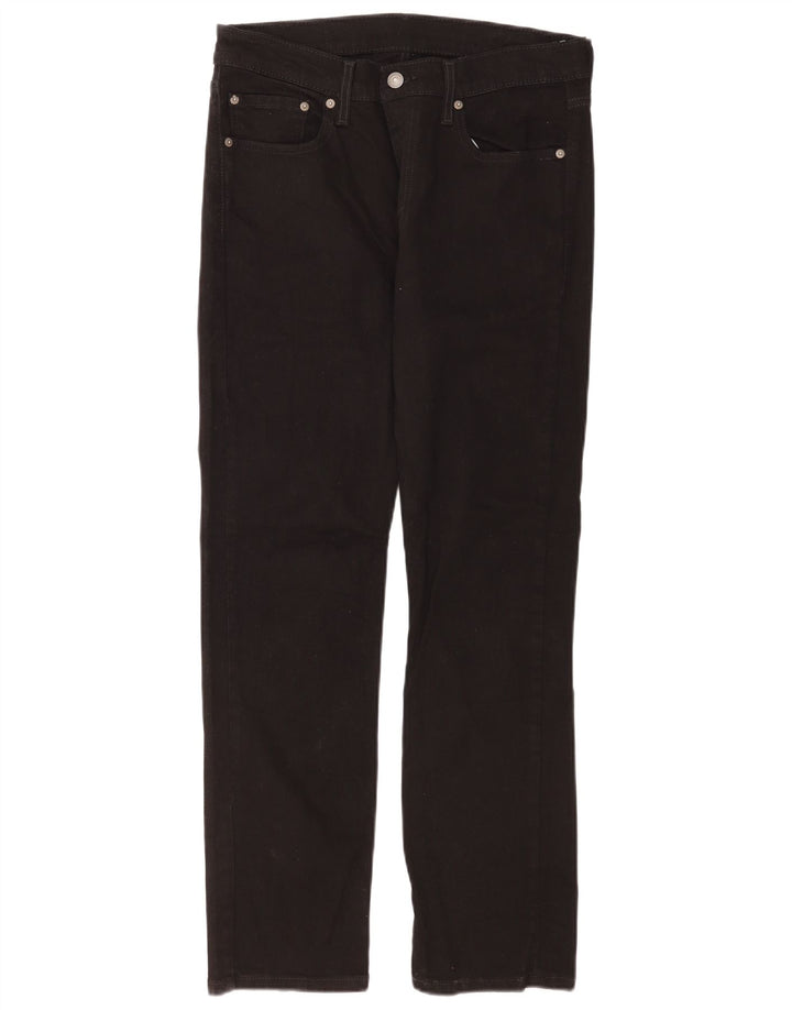 Levi's Mens 514 Straight Jeans W32 L30 Black Cotton