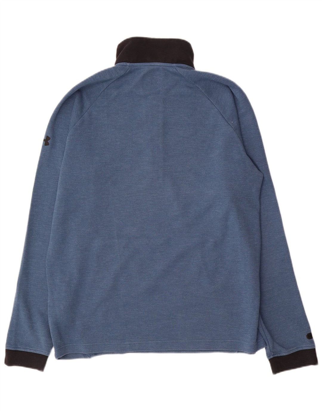 Under Armour Herre 1/4 Zip Top Langærmet Stor Blå Colourblock Bomuld
