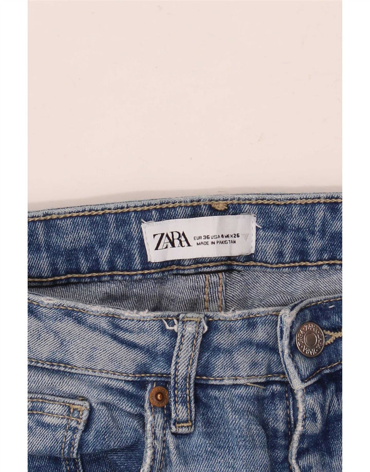 Zara Dame Bootcut Jeans EU 36 XS W26 L25 Blå