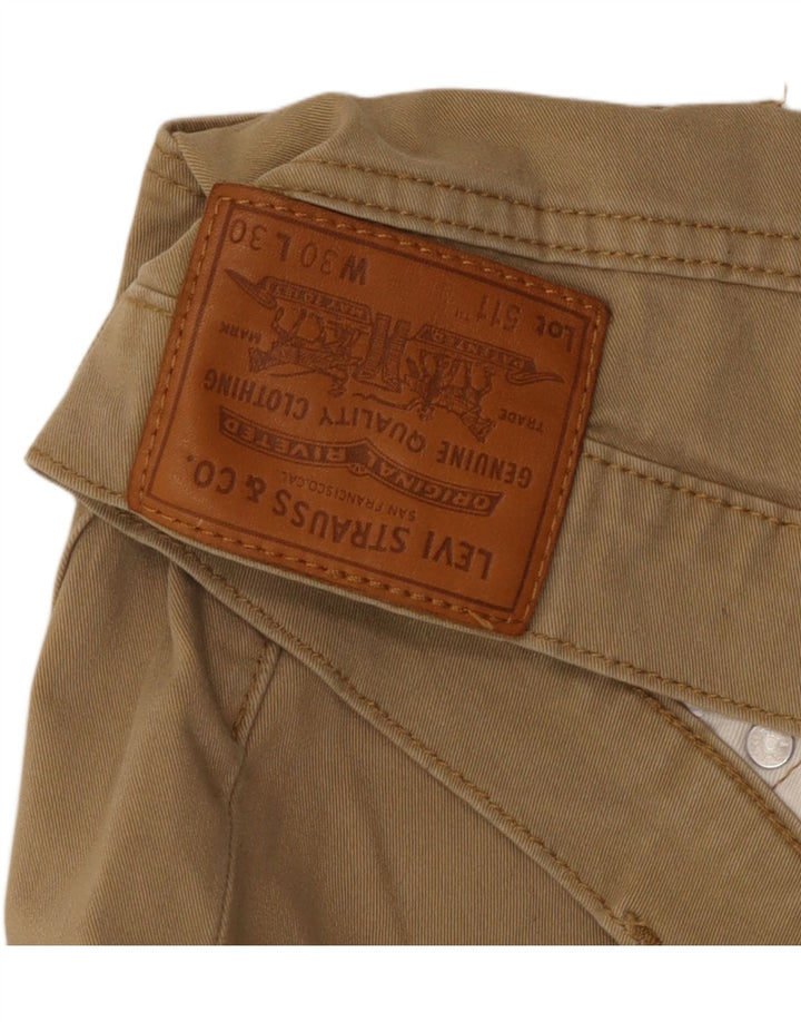 Levi's Herre 511 Slim Casual Bukser W30 L30 Beige Bomuld