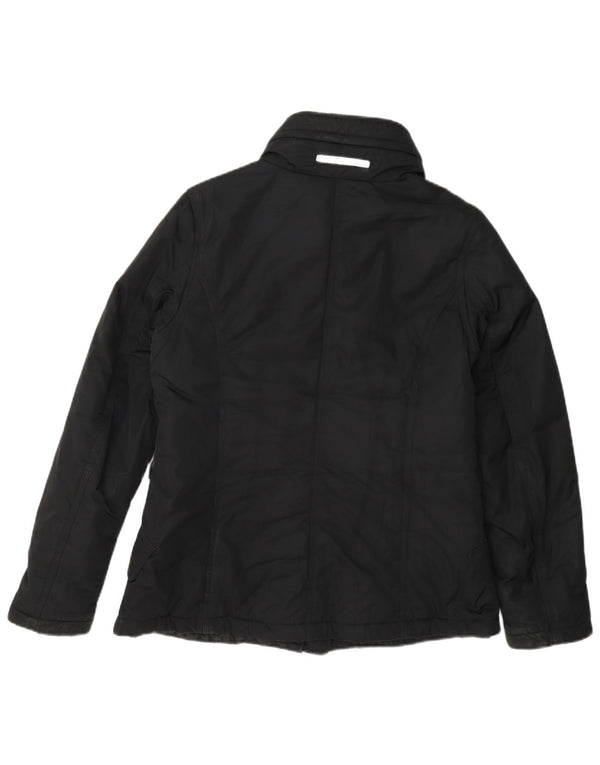 Slam Womens Hooded Padded Jacket UK 14 Medium Black Polyester