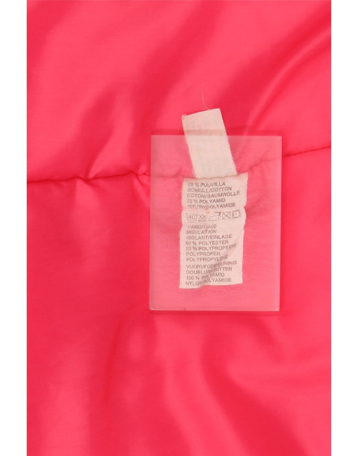 Vintage Dame Oversized Polstret Frakke UK 8 Small Pink Bomuld