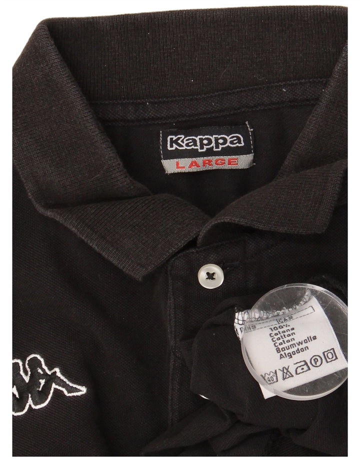 KAPPA Herre poloshirt Stor sort bomuld