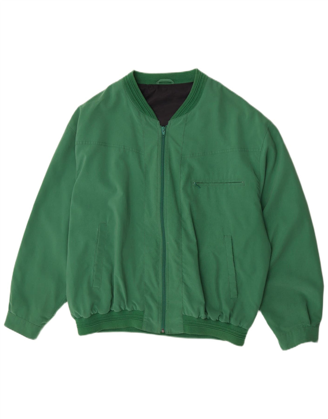 Vintage bomberjakke til mænd UK 42 XL Grøn polyester