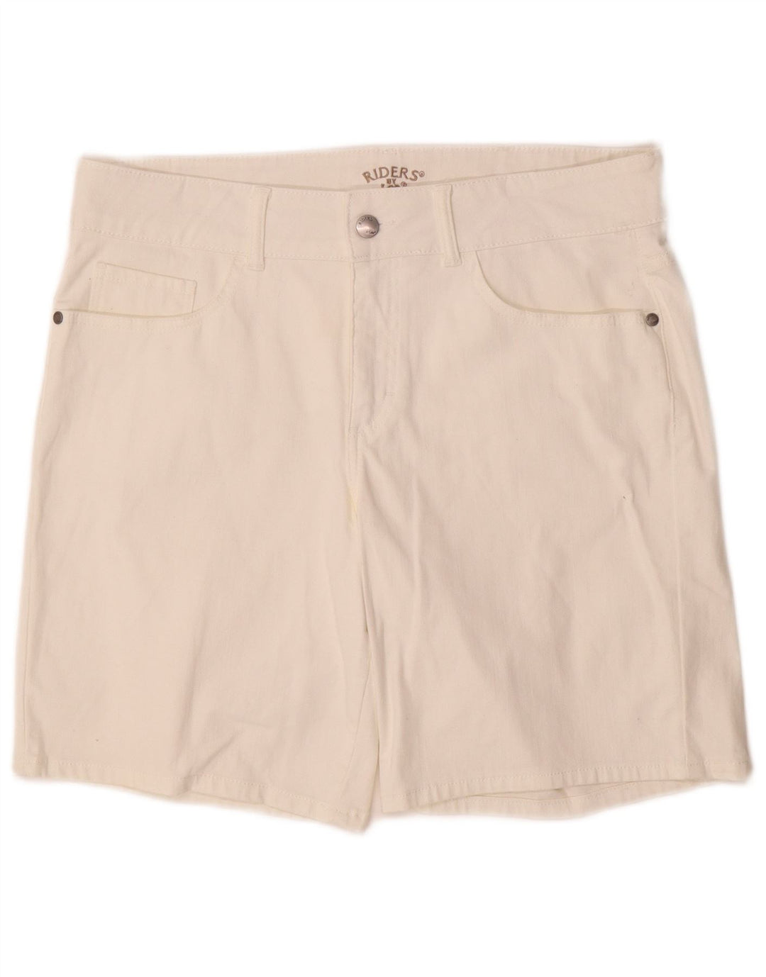 LEE Dame Riders Casual Shorts US 10 Large W34 White Bomuld