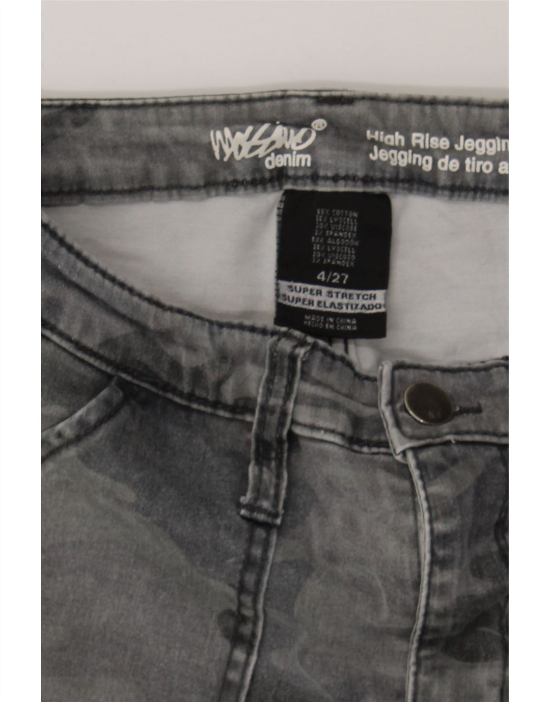 MOSSIMO Womens High Waist Chino Trousers US 4 Small W27 L27 Grey Vintage Mossimo and Second-Hand Mossimo from Messina Hembry 