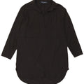 FRENCH CONNECTION Womens Longline Pullover Shirt UK 8 Small Black