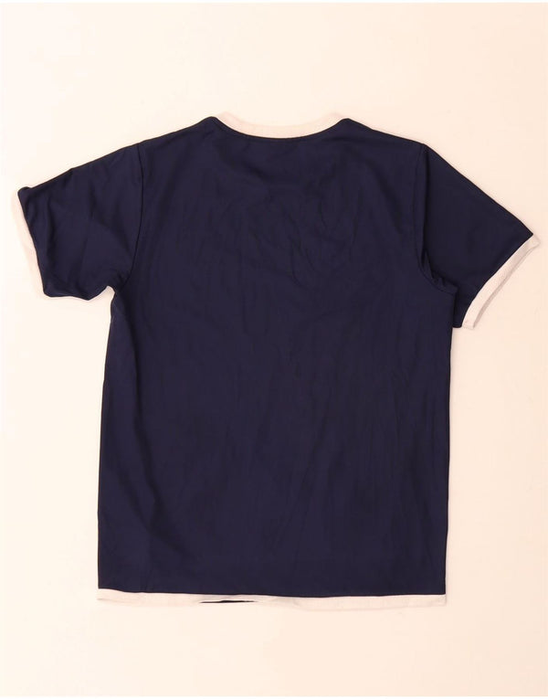 Puma Boys T-Shirt Top 11-12 år Navy Blue Colourblock Polyester