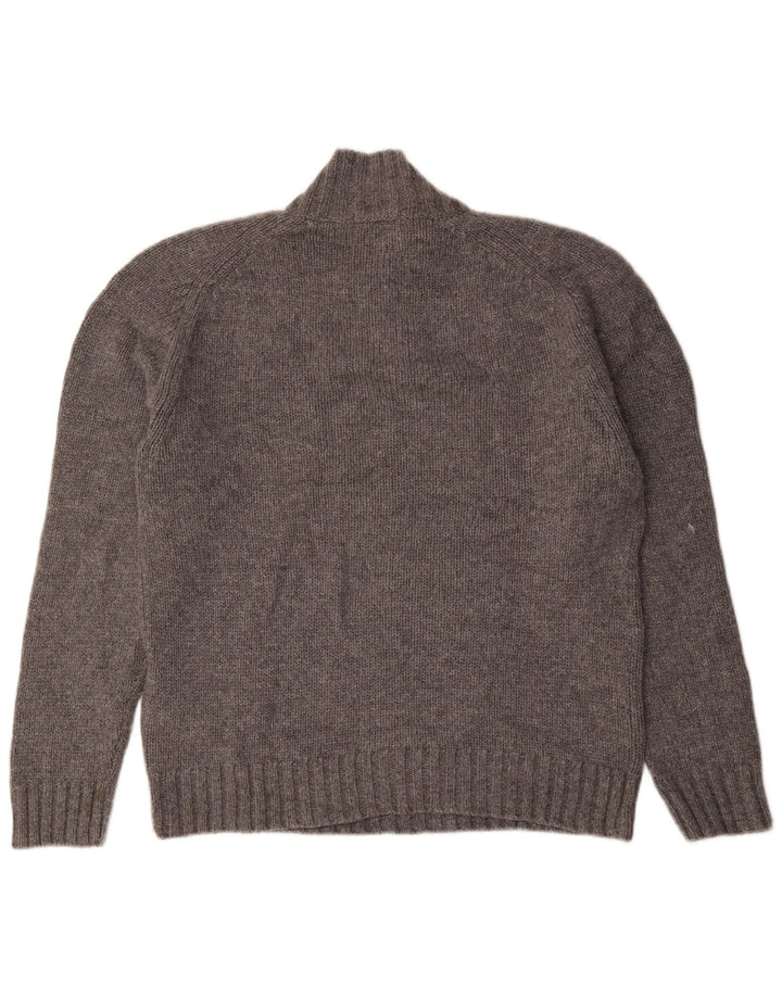 Marks & Spencer Herre Autograph Button Neck Jumper Sweater Large Grå