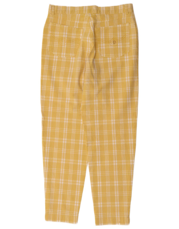 Vintage Slim Casual Bukser til kvinder W33 L29 Gul Ternet Bomuld