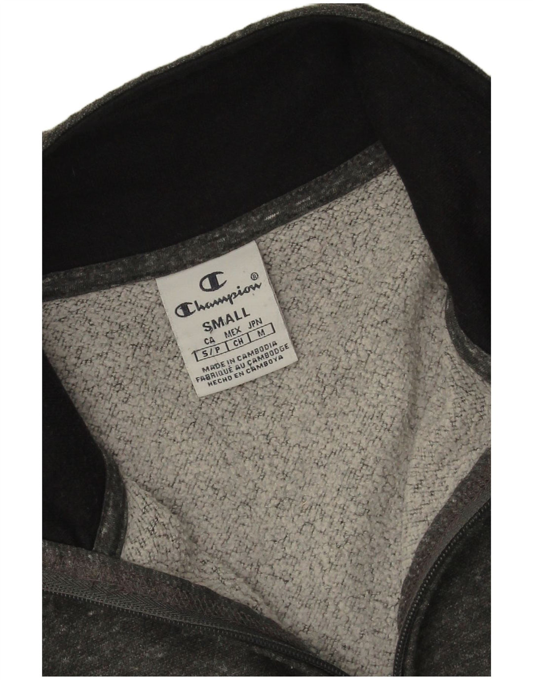 Champion Womens træningsdragt Topjakke UK 10 Small Grey Flecked Bomuld