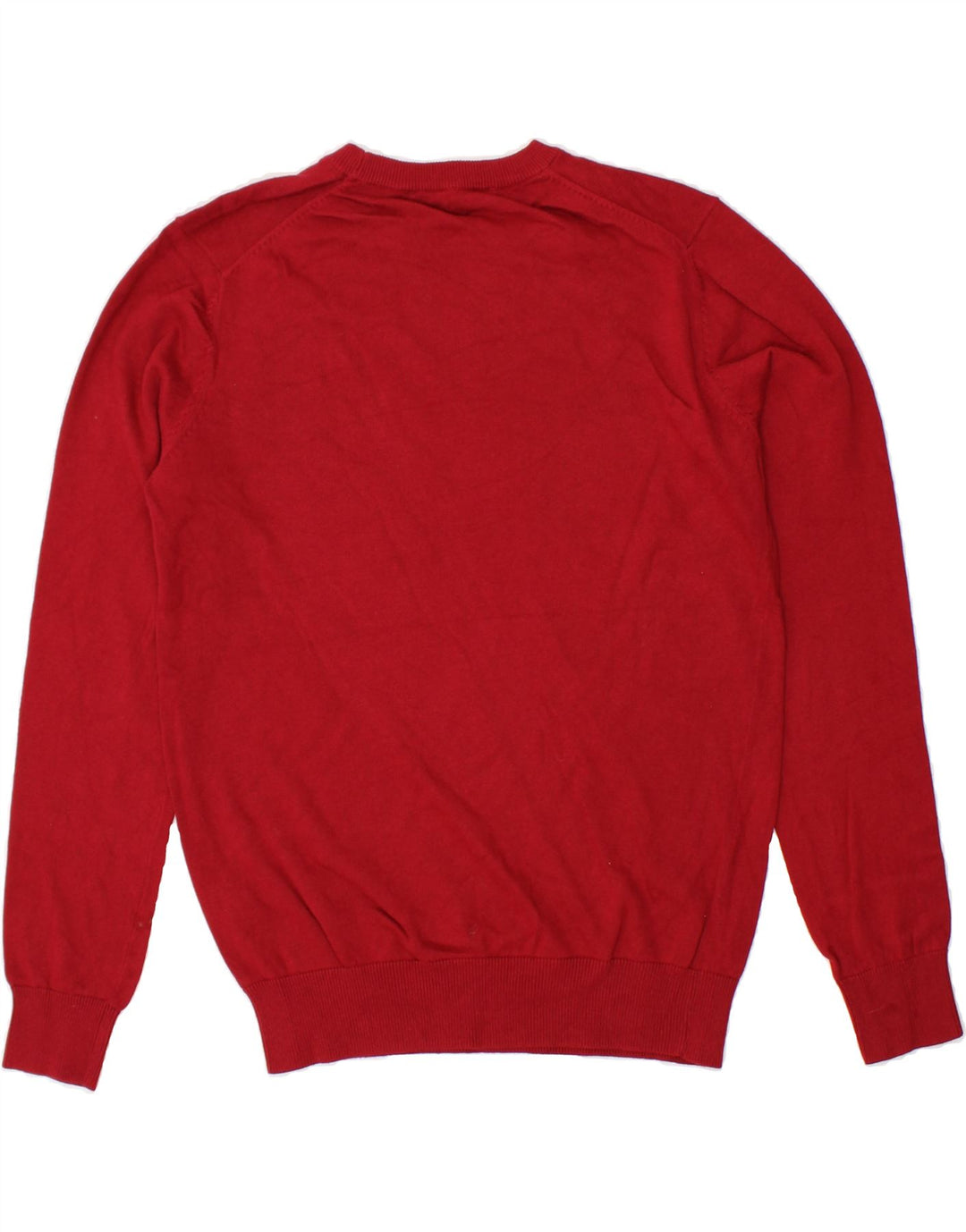 CREW CLOTHING Mens Crew Neck Jumper Sweater Small Red Cotton Vintage Crew Clothing and Second-Hand Crew Clothing from Messina Hembry 