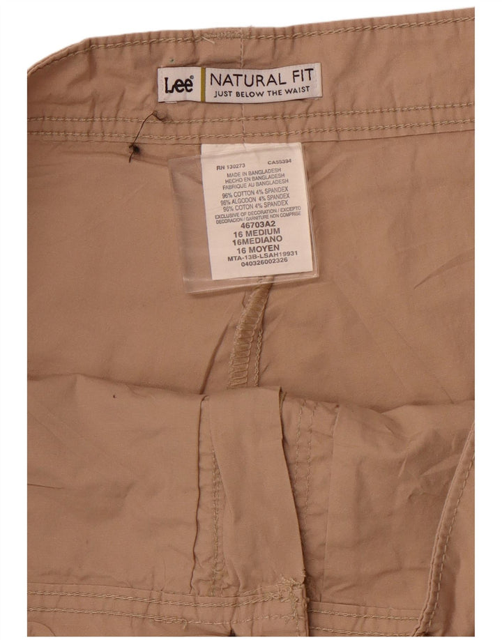 LEE Dame Mini Skort US 16 2XL Brun Bomuld