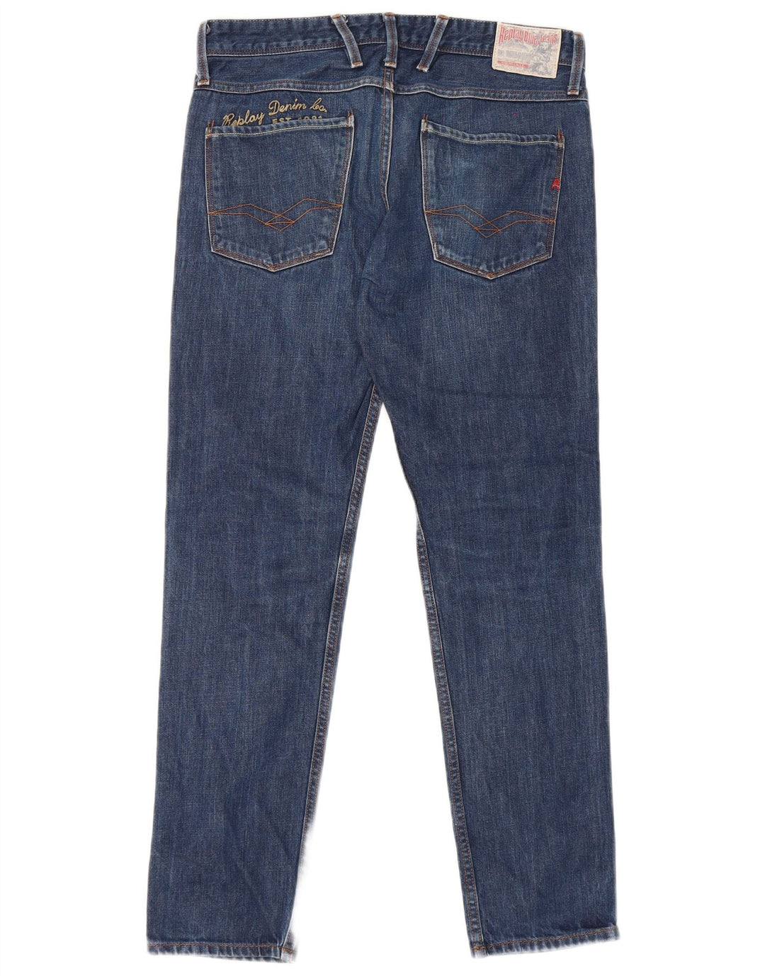 Replay Herre Slim Jeans W32 L32 Blå Bomuld