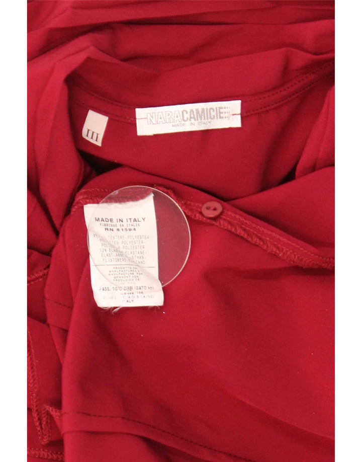 Naracamicie Dame Shirt Bluse UK 14 Medium Rød Polyester