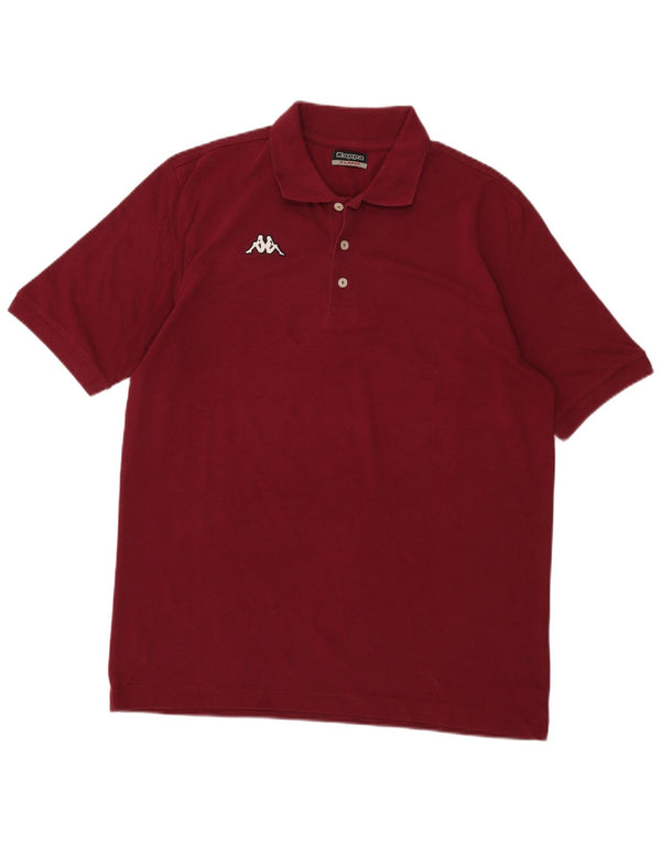 Kappa herre poloshirt XL Bourgogne bomuld
