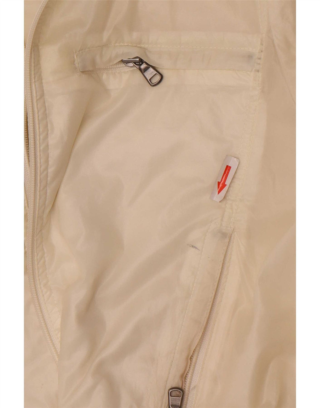 Calvin Klein Jeans Dame Bomber Jacket UK 16 Large Off White Polyamid