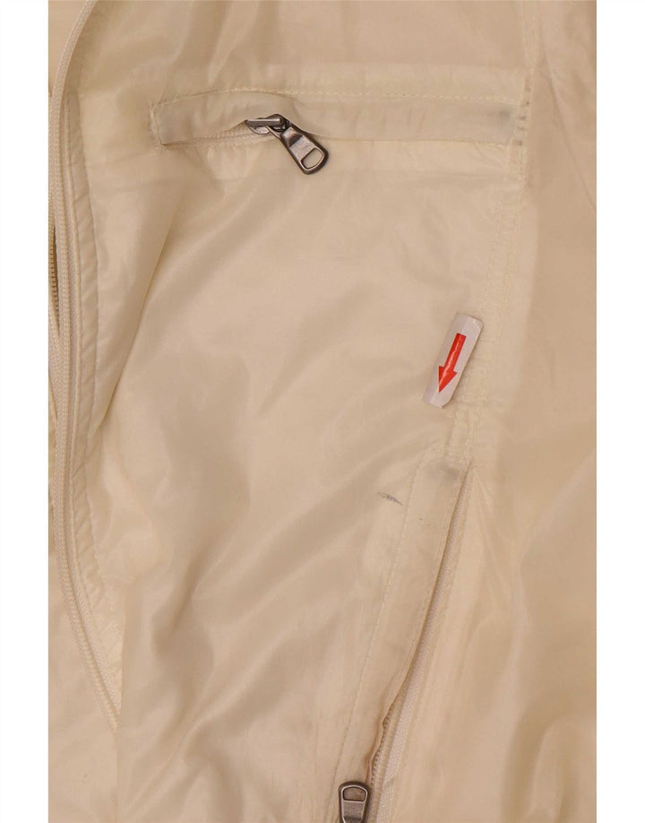 Calvin Klein Jeans Dame Bomber Jacket UK 16 Large Off White Polyamid