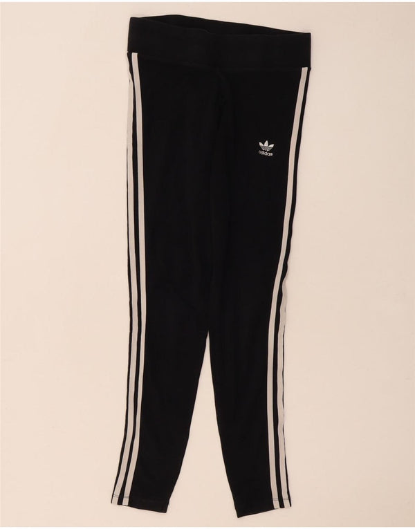 Adidas Dame Leggings UK 10 Small Black Bomuld