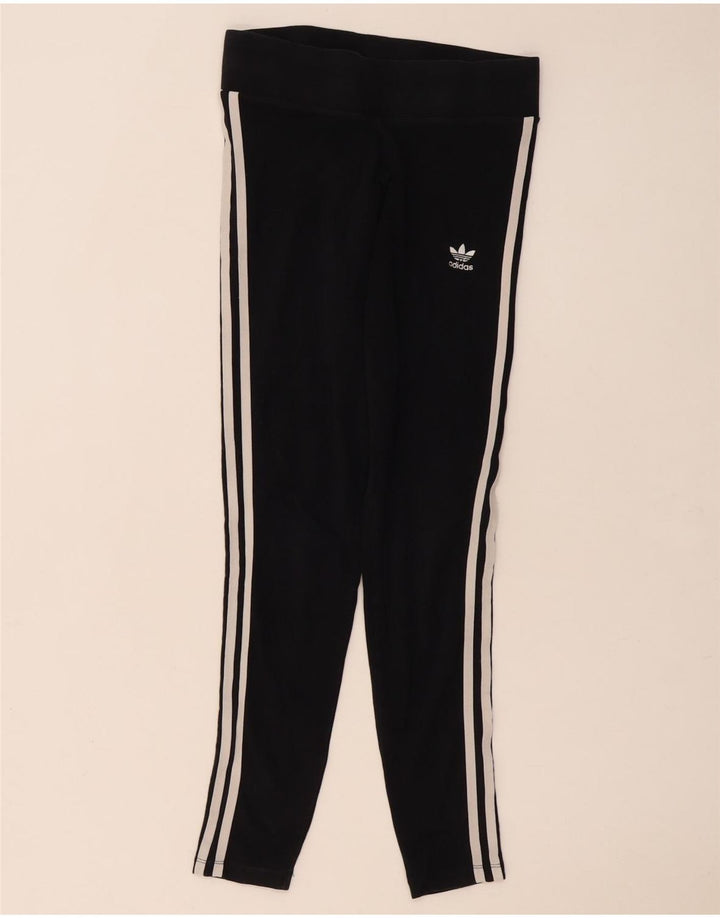 Adidas Dame Leggings UK 10 Small Black Bomuld