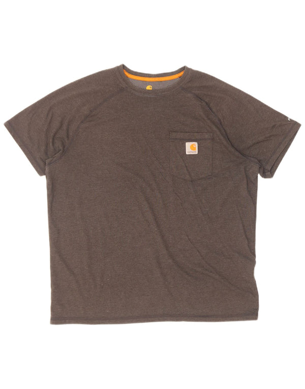 Carhartt Herre Relaxed Fit T-Shirt Top Stor Grå Bomuld