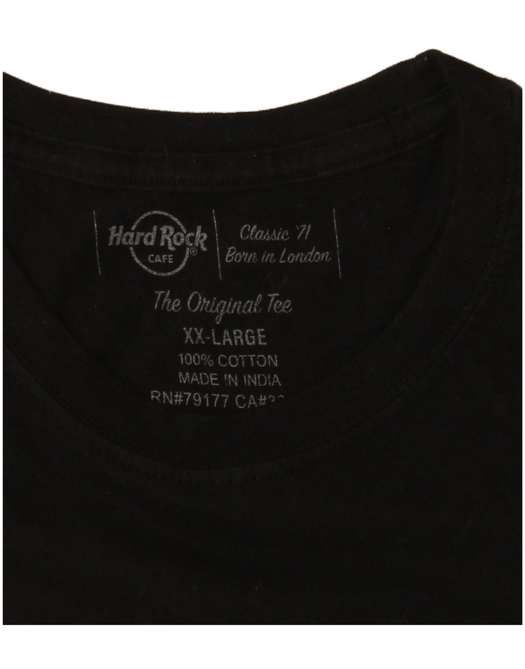 HARD ROCK CAFE Dame Copenhagen Grafisk T-Shirt Top UK 20 2XL Sort