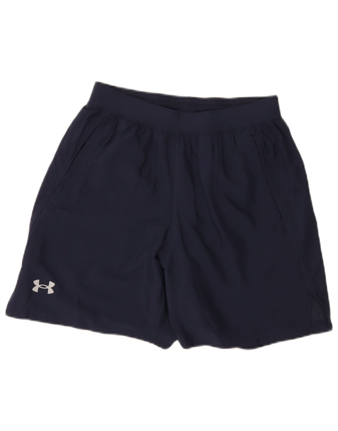 Under Armour Dame Sports Shorts UK 10 Small Navy Blue Polyester