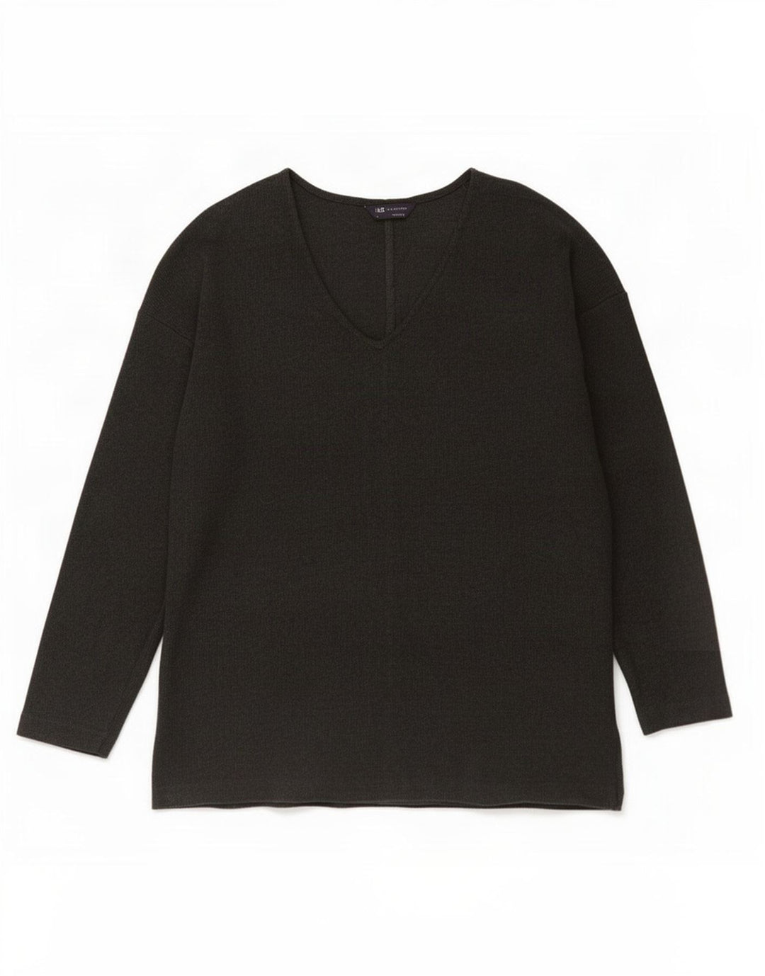 Marks & Spencer Dame Oversized Top Langærmet UK 12 Medium Grey Bomuld