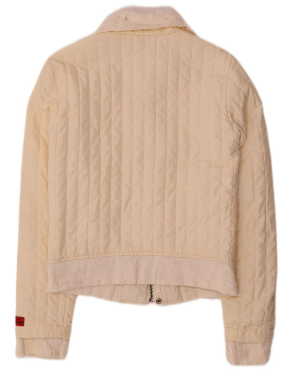 Diesel polstret jakke til kvinder UK 12 Medium Off White Polyester