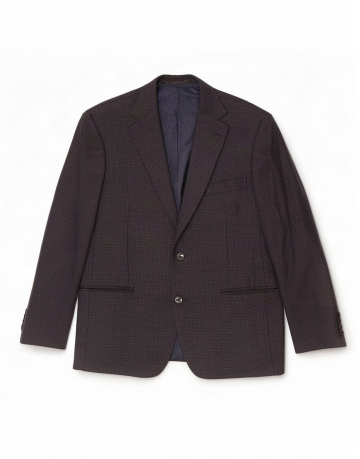 Marks & Spencer Herre 2-knaps blazerjakke UK 42 Stor marineblå geometrisk