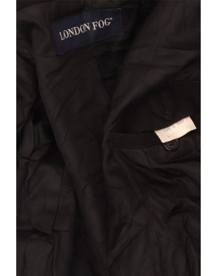 LONDON FOG Herre Oversized Overfrakke UK 40 Large Black