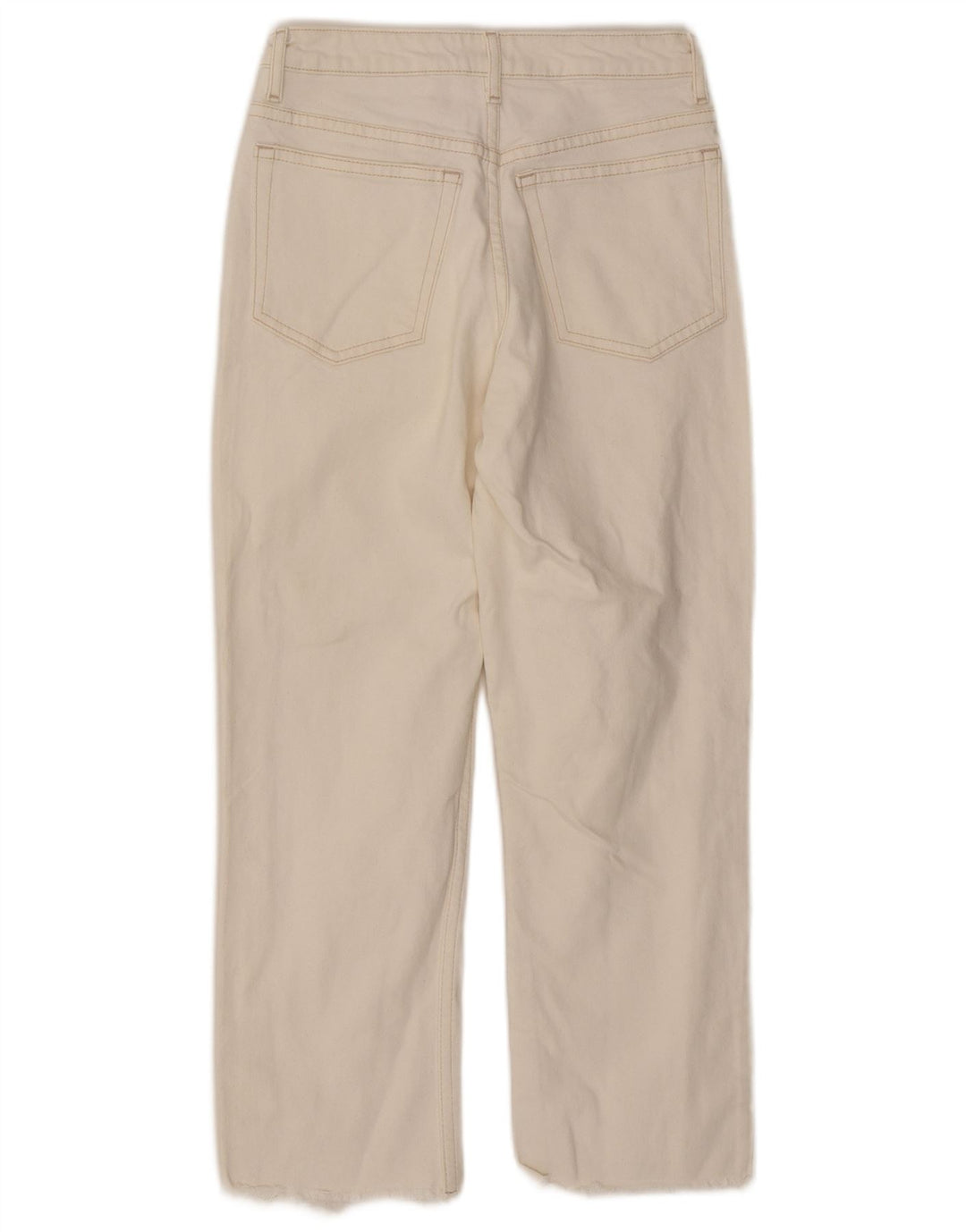 Topshop Dame Straight Jeans W26 L24 Hvid Bomuld