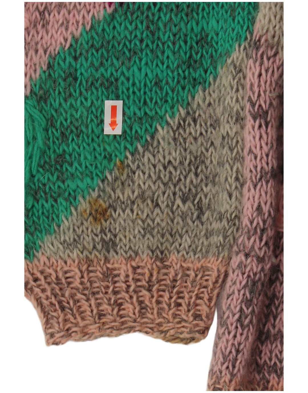 VINTAGE Dame Boat Neck Jumper Sweater UK 18 XL Multicolored Floral