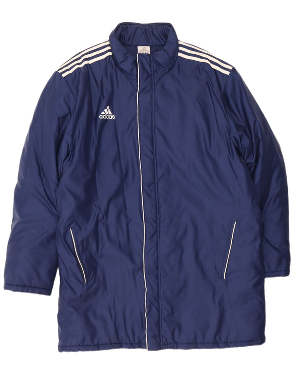 Adidas Herre Windbreaker Coat UK 50/52 2XL Navy Blue Nylon