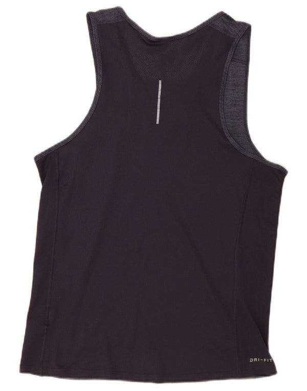 Nike Womens Dri Fit Vest Top UK 10 Small Purple Colourblock