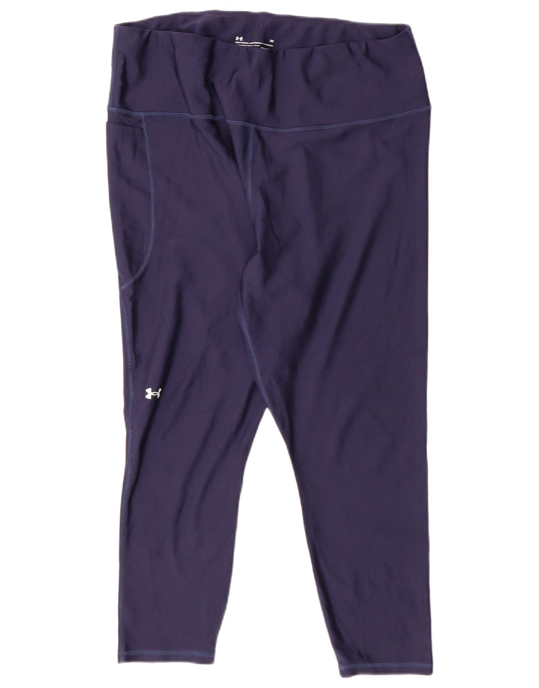 Under Armour Dame Compression Capri Leggings UK 20 2XL Navy Blue Sports