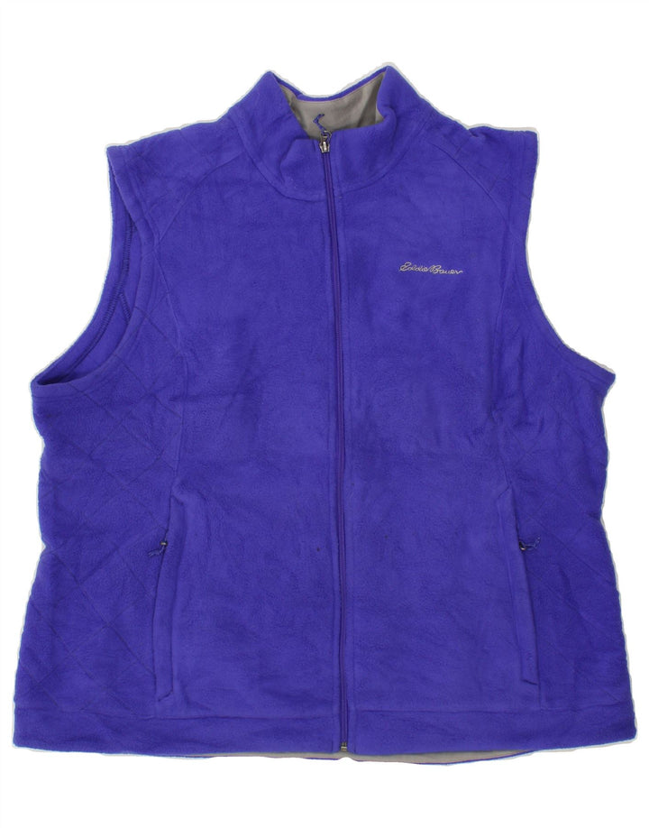 EDDIE BAUER Womens Fleece Gilet UK 20 2XL Purple Polyester Vintage Eddie Bauer and Second-Hand Eddie Bauer from Messina Hembry 