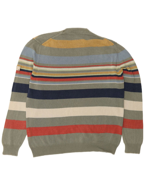 Navigare Herre sweater med rund hals XL flerfarvet stribet bomuld