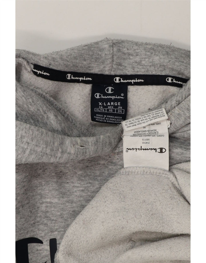 CHAMPION Grafisk hættetrøje til mænd XL Grå Flecked Bomuld