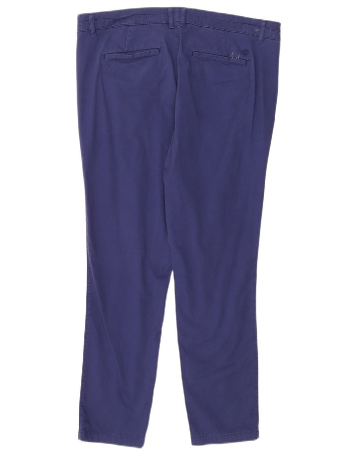 TIMBERLAND Womens Slim Cropped Trousers US 8 Medium W36 L27 Blue